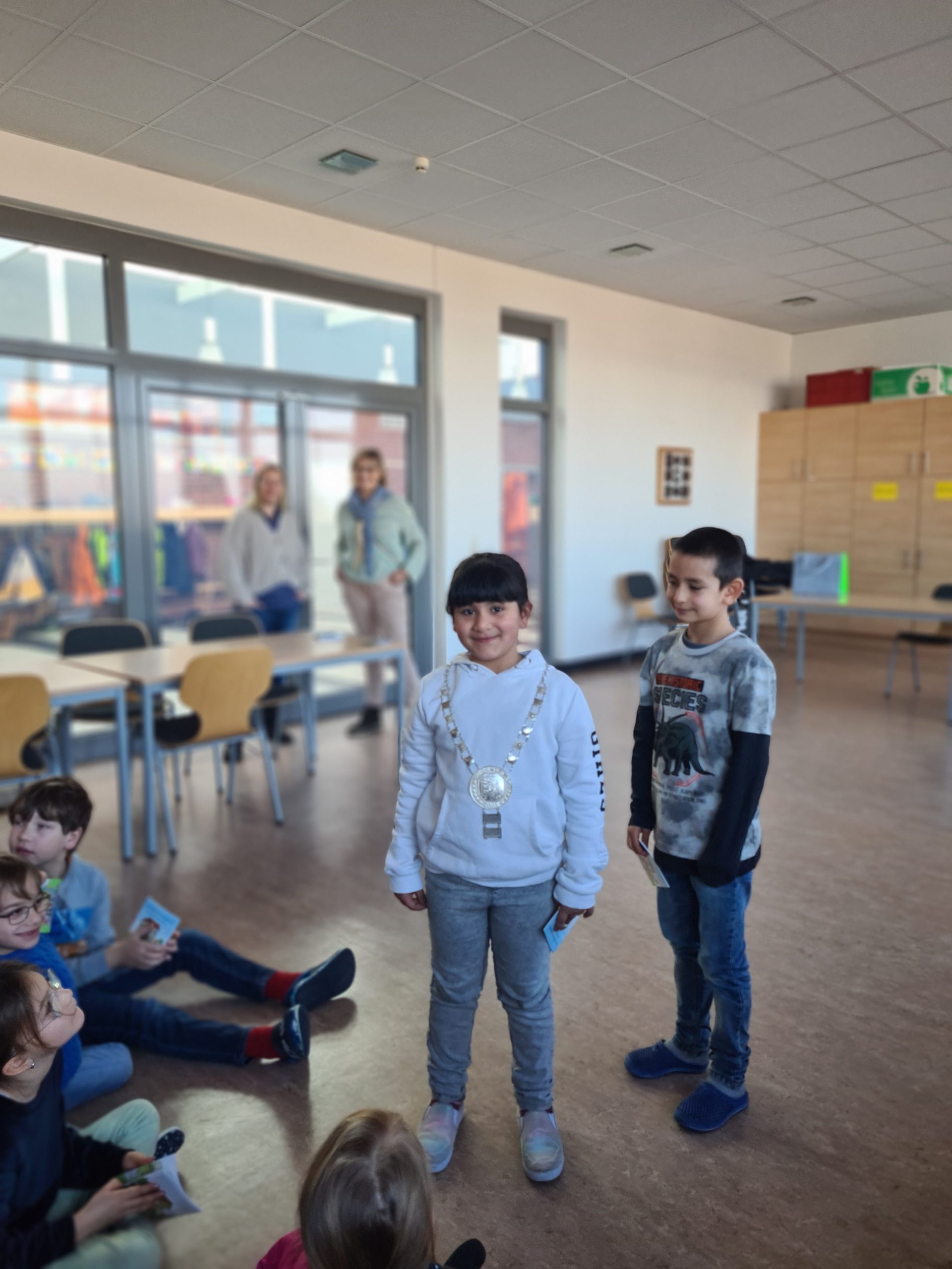 Besuch des Bürgermeisters am 07 02 2023 Grundschule An der Este