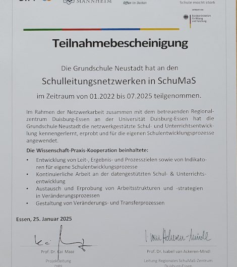 Erfolgreiche SchuMas-Zertifizierung