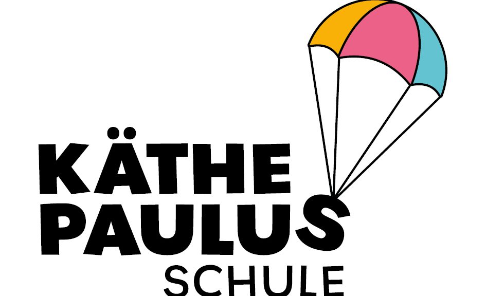 Logo der Grundschule Käthe-Paulus in Hannover-Kronsrode mit stilisierter Darstellung und Schullogo-Farben