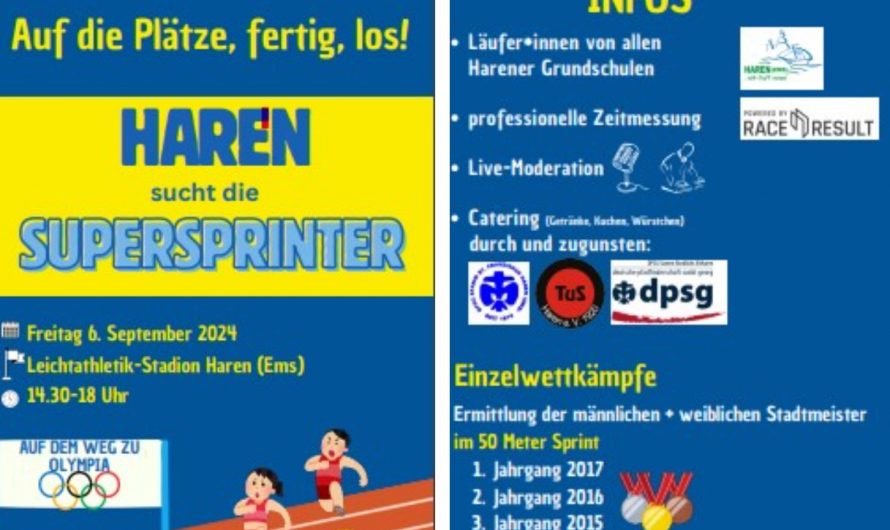 Haren sucht die Supersprinter